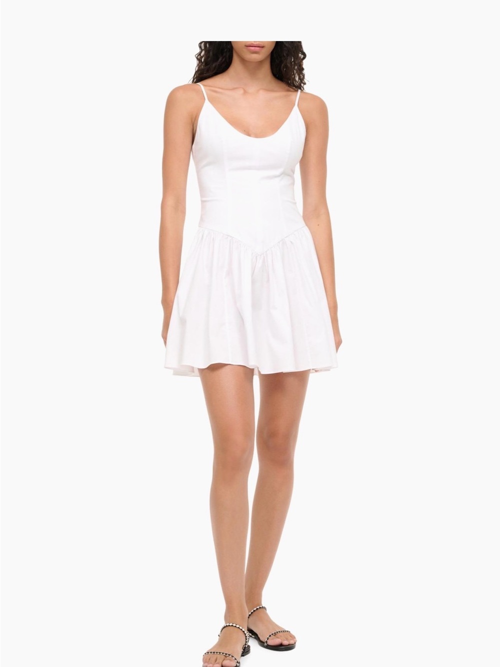 STAUD Dena White  Mini Dress 6